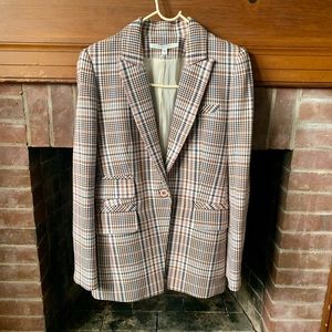 Veronica Beard Plaid Dickey Blazer
